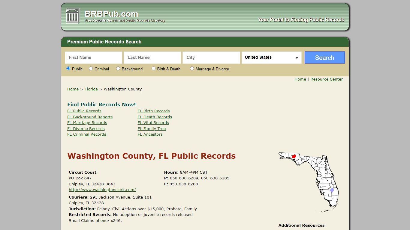Washington County Public Records | Search Florida ...